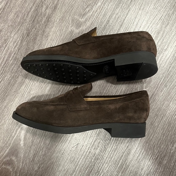 Tod\'s Brown Suede Penny Loafers (Brand New) main image 5